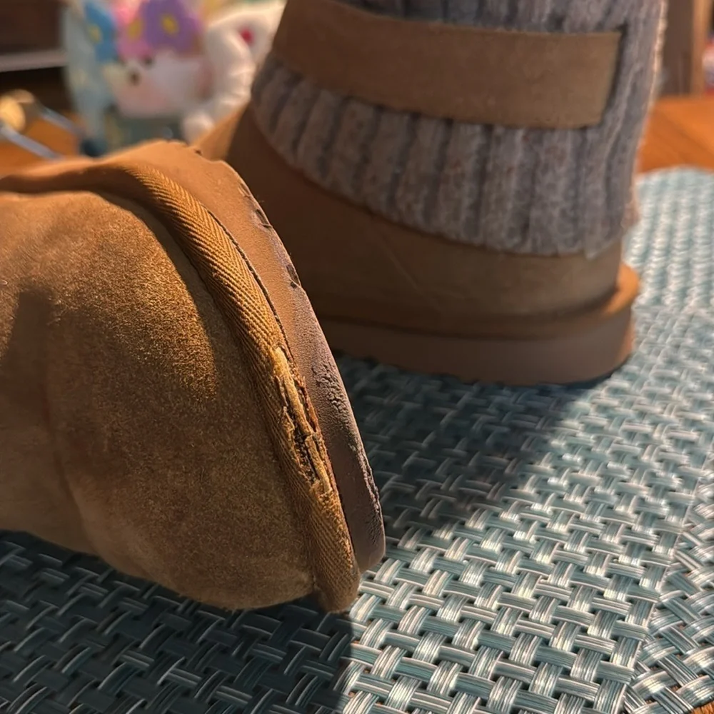 Ugg Uggs Cambridge Chestnut Knit Leather Size 7